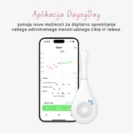 Daysy merilnik plodnosti za jutranje merjenjem bazalne telesne temperature in določanje plodnih dni.