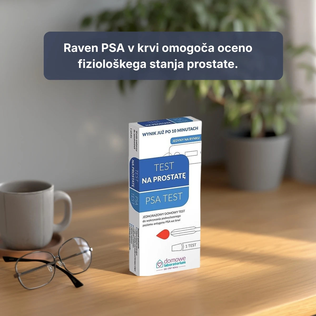 Test prostate Hydrex Diagnostics omogoča hitro in diskretno preverjanje ravni PSA kar doma. Rezultat dobiš že v približno 10 minutah, brez obiska zdravnika.