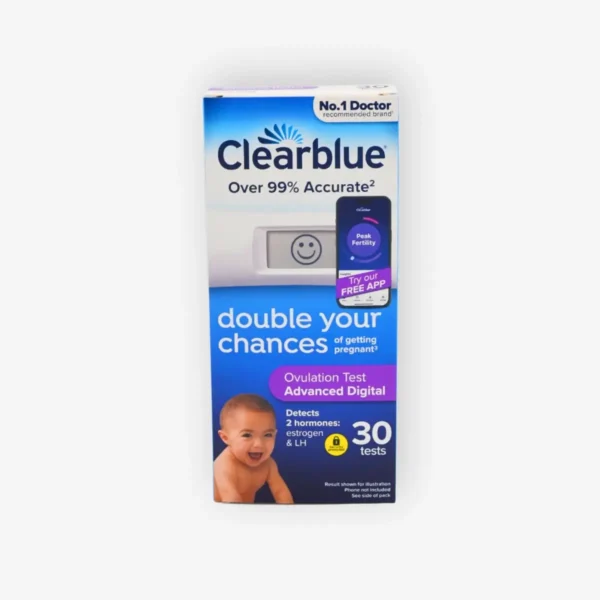 Ovulacijski test ClearBlue AdvanceClearblue® digitalni ovulacijski test za natančno in enostavno preverjanje ženski plodnosti in večjo možnost zanositve