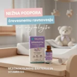 Valens Bibabiotik je naravno prehransko dopolnilo v obliki kapljic z blagodejnimi bakterijami in vitaminom D za dojenčke in otroke.