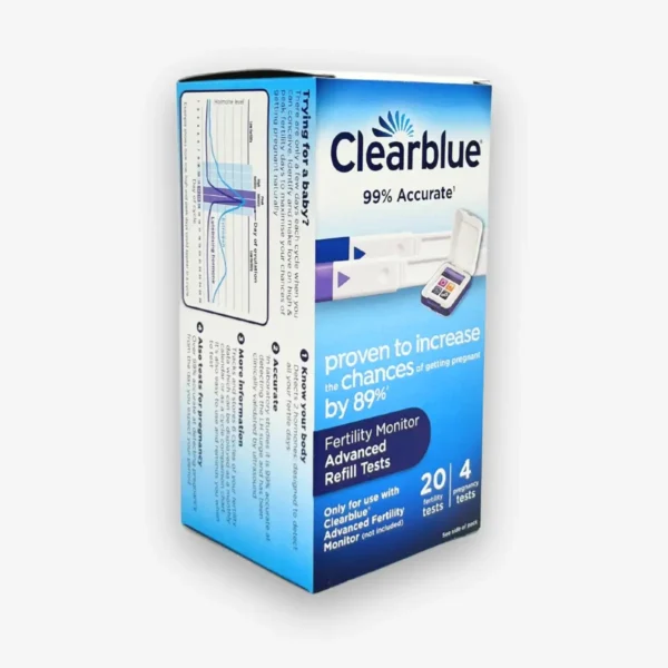 Clearblue testne paličice za monitor plodnosti omogočajo spremljanje plodnih dni in potrjevanje nosečnosti. Z monitorjem zaznavajo LH hormon ter omogočajo test nosečnosti do 3 dni pred menstruacijo.
