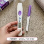 Clearblue Digital Advanced ovulacijski test spremlja estrogen in LH ter prepozna 4 plodne dni v ciklu. Jasen prikaz rezultatov.