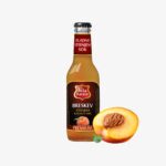 Osvežilni sok iz zgoščenega sadnega soka breskev. Pasteriziran in nefiltriran.