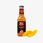 Osvežilni sok iz zgoščenega sadnega soka manga. Pasteriziran in nefiltriran.