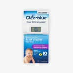 Clearblue Digital Advanced digitalni ovulacijski test spremlja estrogen in LH ter prepozna 4 plodne dni v ciklu. Jasen prikaz rezultatov.